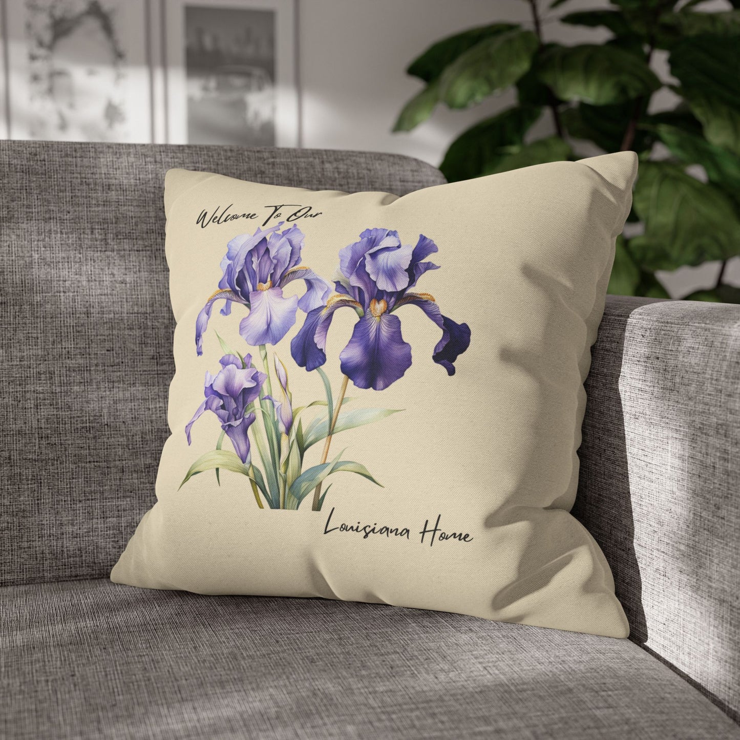 Spun Polyester Square Pillowcase