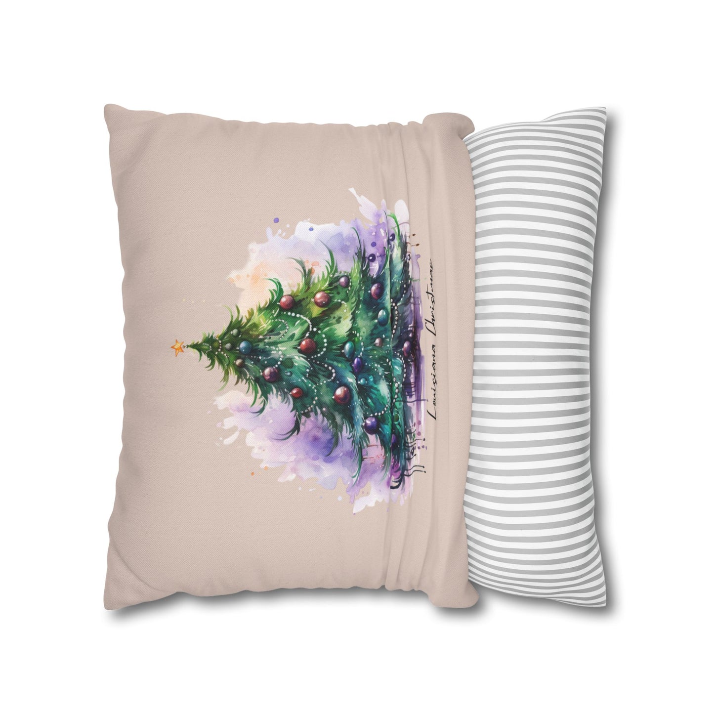 Spun Polyester Square Pillowcover (Cmas Tree/LA)