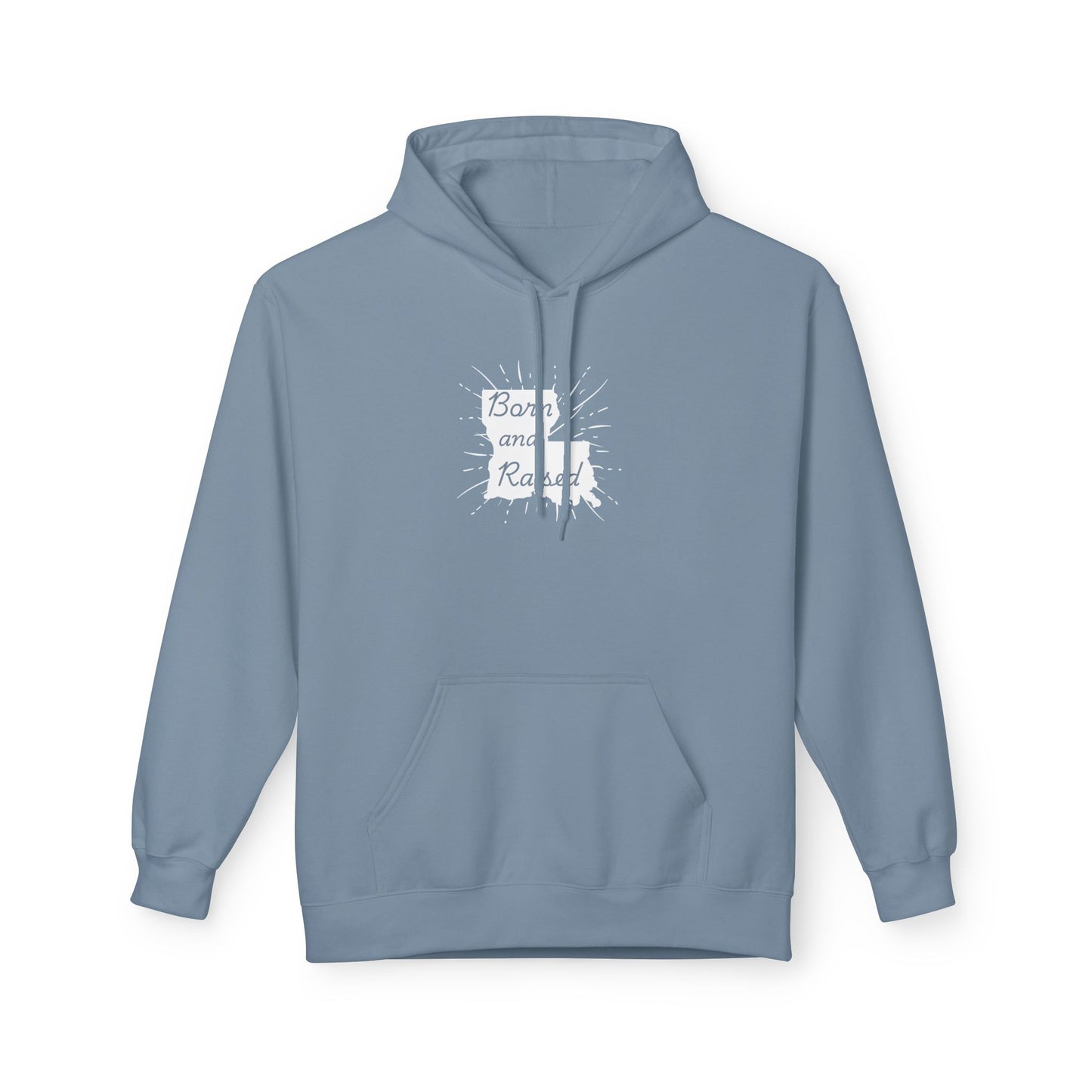 Hoodie: Louisiana Born and Raised Midweight Softstyle Fleece Hoodie