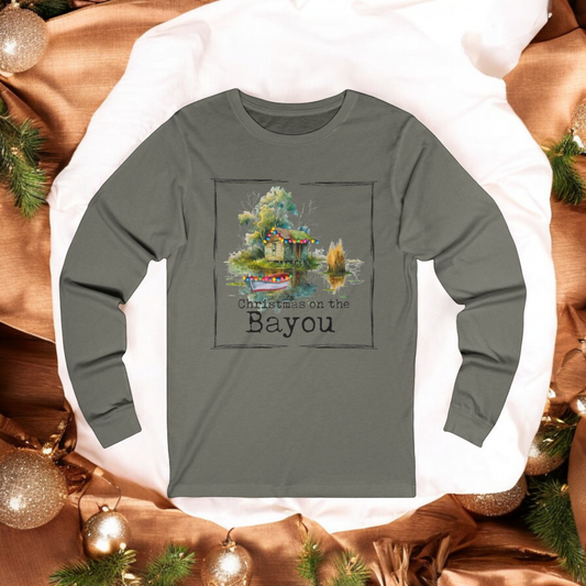 Unisex Long Sleeve Tee(Bayou Christmas)
