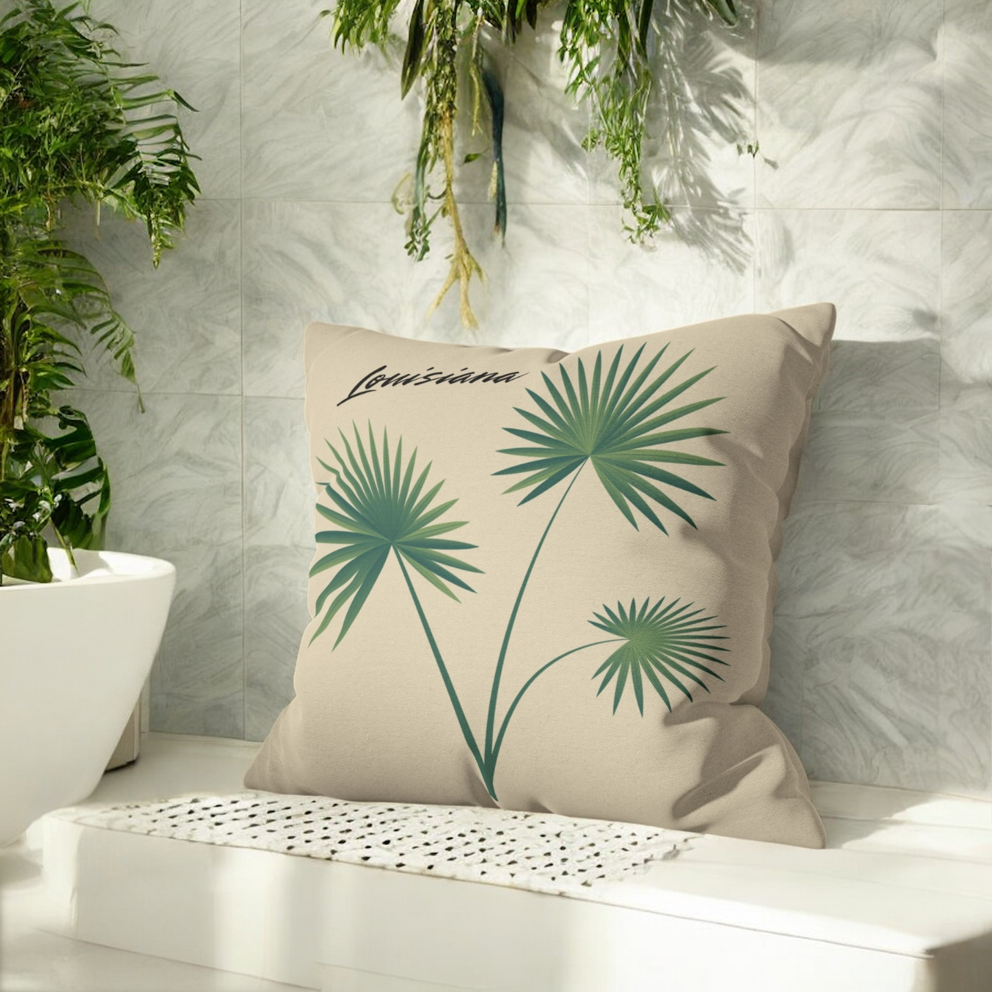 Spun Polyester Square Pillowcase