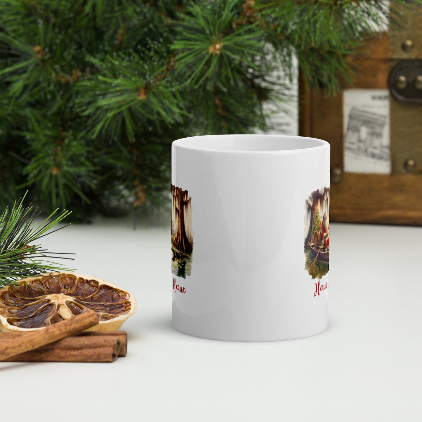 White glossy mug