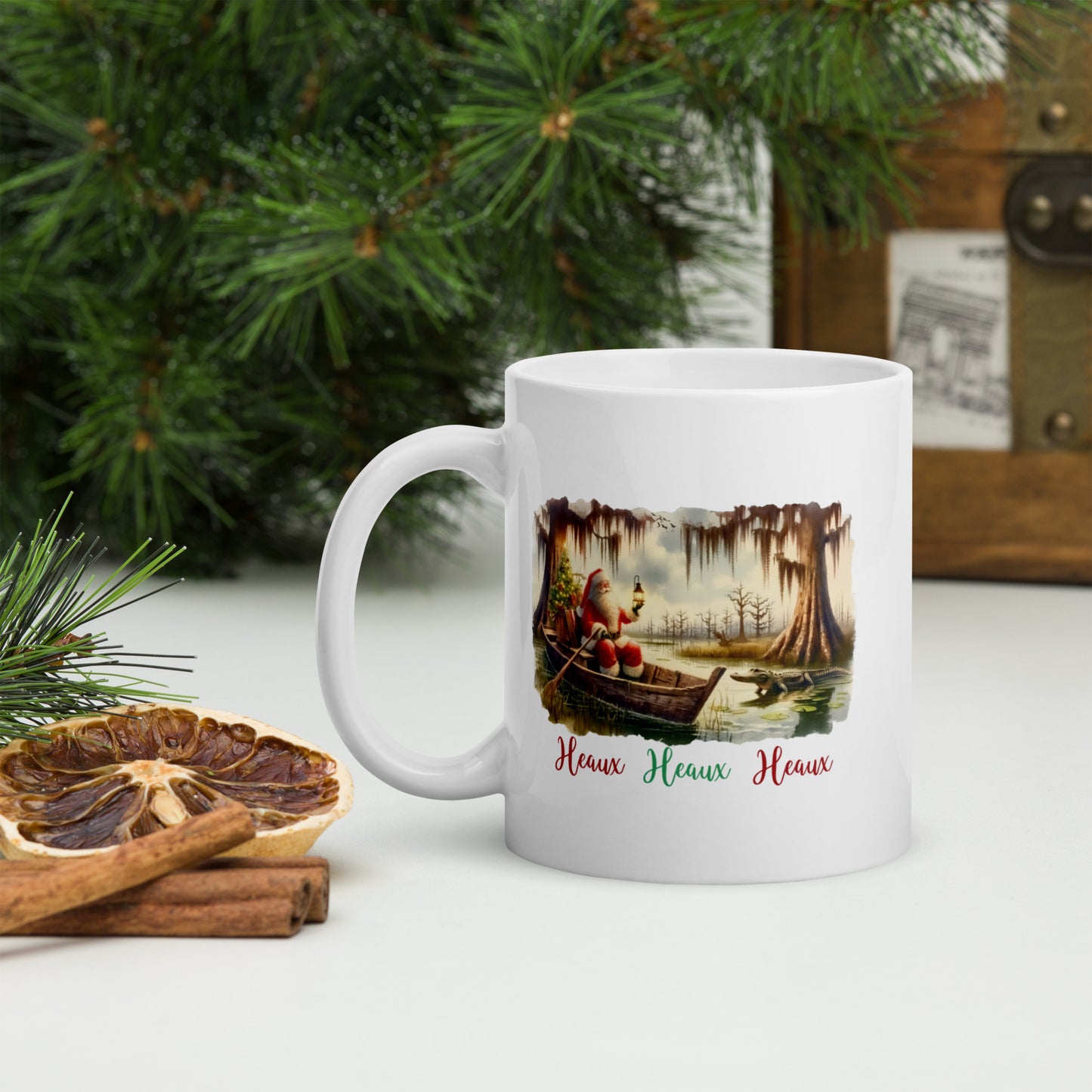 White glossy mug