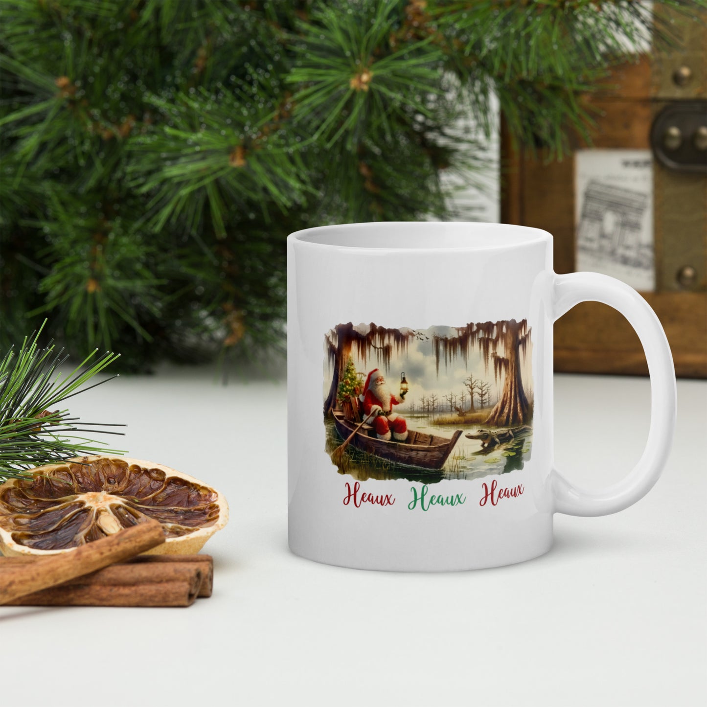 White glossy mug